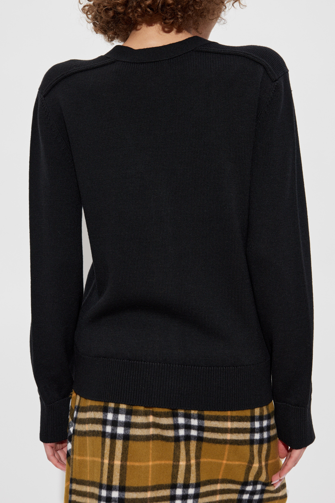 【後払い手数料無料】 patch logo with cardigan Wool Burberry | Clothing Women's トップス